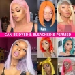 Blonde Bob Wig Human Hair Straight 13x6 Lace Front Wigs 
