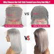 Grey Color13x6 Bob Lace Frontal Wig Human Hair Straight Wigs