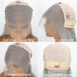 Grey Color13x6 Bob Lace Frontal Wig Human Hair Straight Wigs