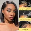 9x6 Bob Wig Human Hair Glueless Wigs Straight Hair 