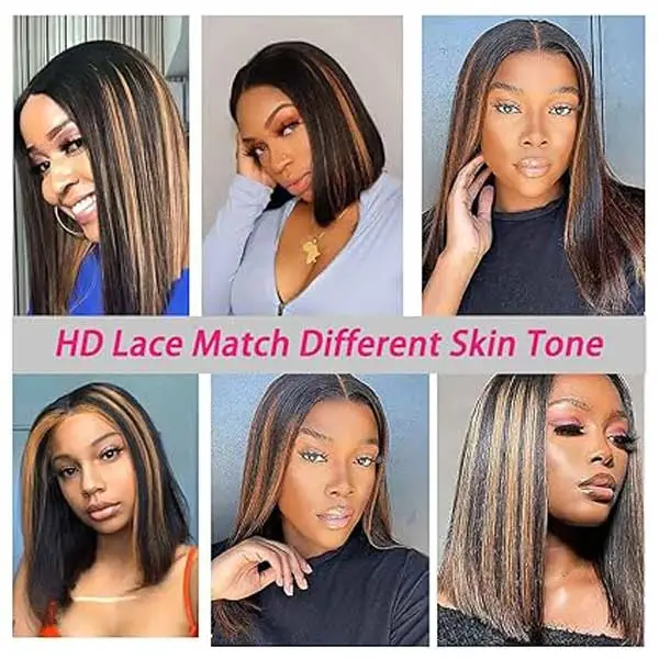 Straight 4X4 FB30 Glueless Bob Wig Human Hair Lace Closure Wigs 