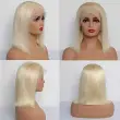 Straight Bob Wig Human Hair 613 13X4 Lace Front Wig 