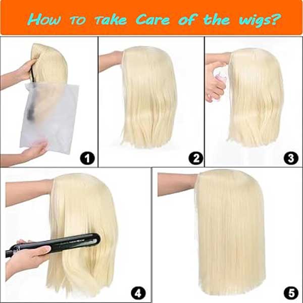 Straight Bob Wig Human Hair 613 13X4 Lace Front Wig 