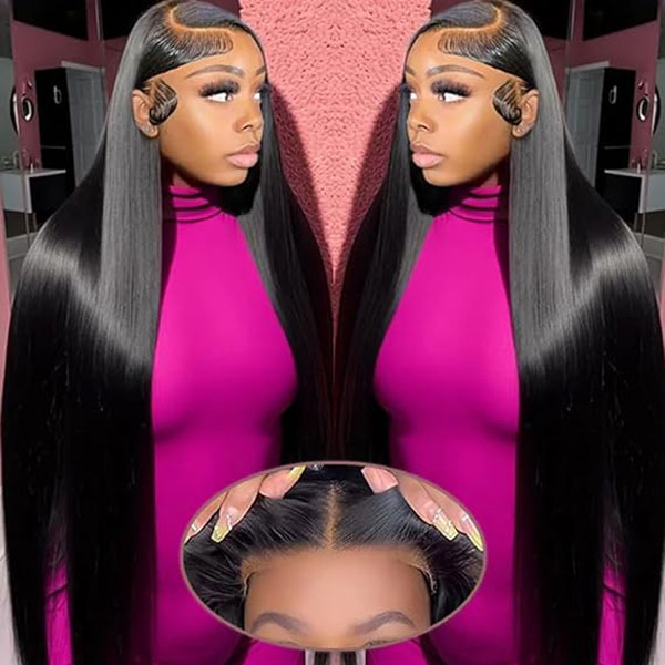 13x4 Wear and Go Glueless Wigs Human Hair Straight Lace Front Wigs