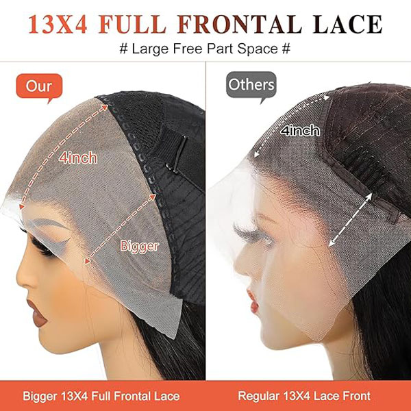 13x4 Wear and Go Glueless Wigs Human Hair Straight Lace Front Wigs