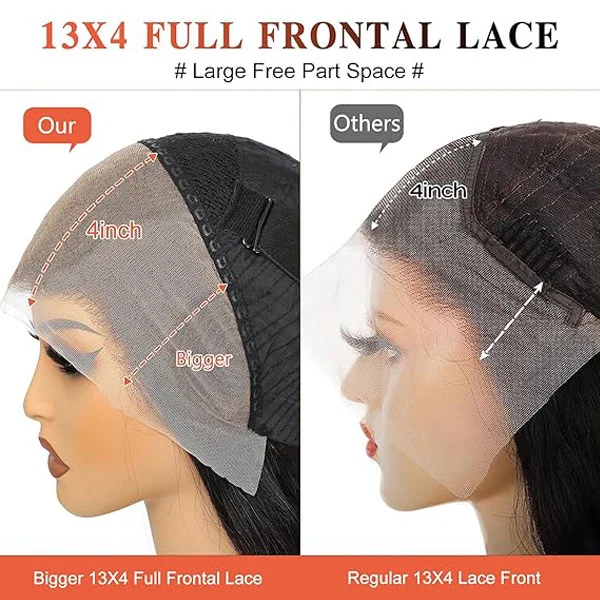 13x4 Wear and Go Glueless Wigs Human Hair Straight Lace Front Wigs