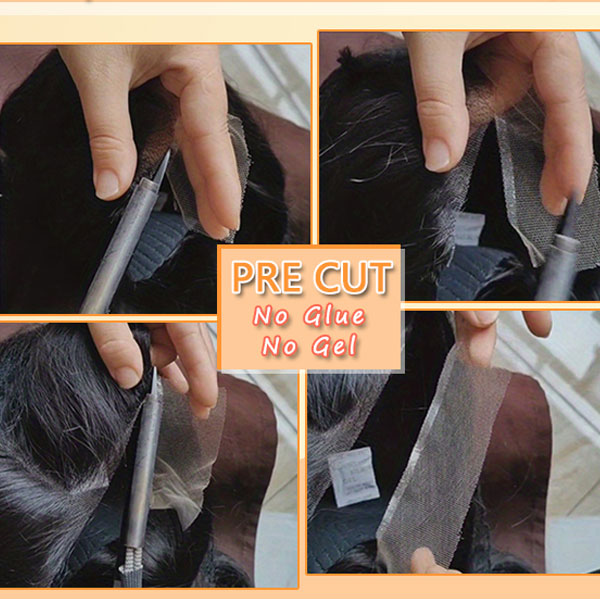 13x4 Wear and Go Glueless Wigs Human Hair Straight Lace Front Wigs