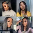 5X5 Short Straight Bob Wigs Human Hair Closure Wig