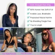 13x4 Straight Bob Wig Human Hair Glueless HD Wigs Natural Color