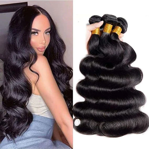 Body Wave Human Hair Bundles Natural Black Hair Extension