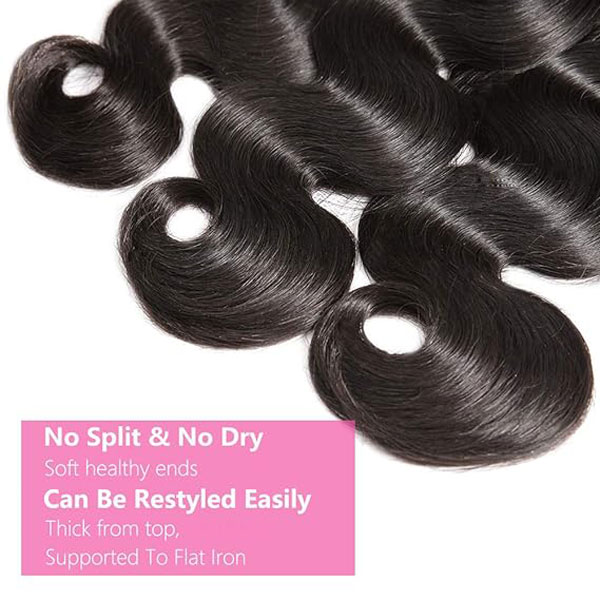 Body Wave Human Hair Bundles Natural Black Hair Extension