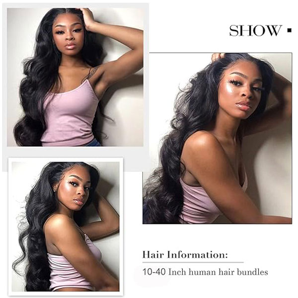 Body Wave Human Hair Bundles Natural Black Hair Extension
