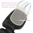 5X5 Transparent HD Lace Closure Body Wave Human Hair Natural Black