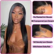 HD 5X5 Straight Transparent Lace Closure Human Hair