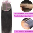 HD 5X5 Straight Transparent Lace Closure Human Hair