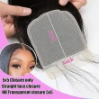 HD 5X5 Straight Transparent Lace Closure Human Hair
