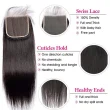 HD 5X5 Straight Transparent Lace Closure Human Hair