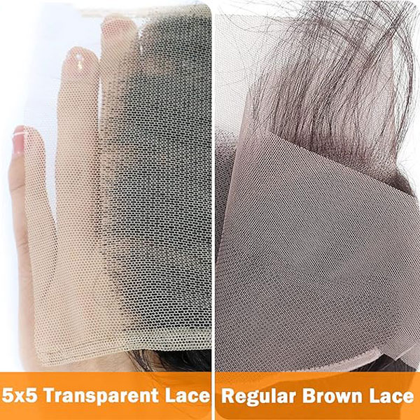 5x5 HD Human Hair Deep Wave Lace Closure