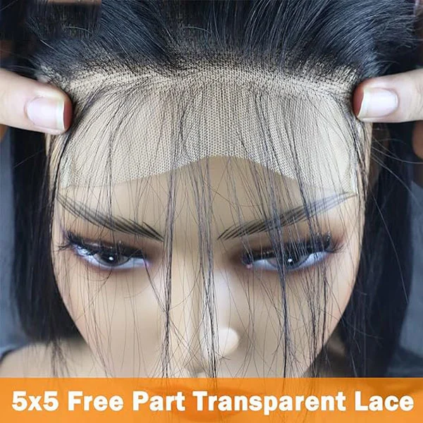 5x5 HD Human Hair Deep Wave Lace Closure