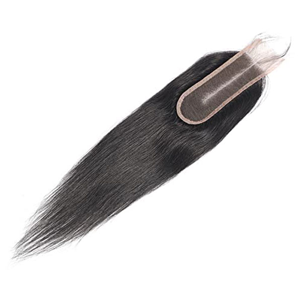 2x6 Lace Closure Straight 100% Human Hair Deep Middle Part