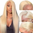 613 Blonde Lace Front Wig Human Hair 13x4 HD Straight Wigs