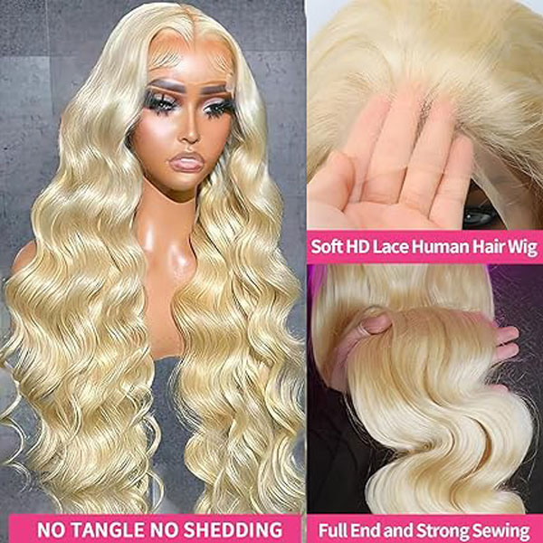 Blonde 613 Body Wave 13X4 Lace Front Wig Human Hair Wigs
