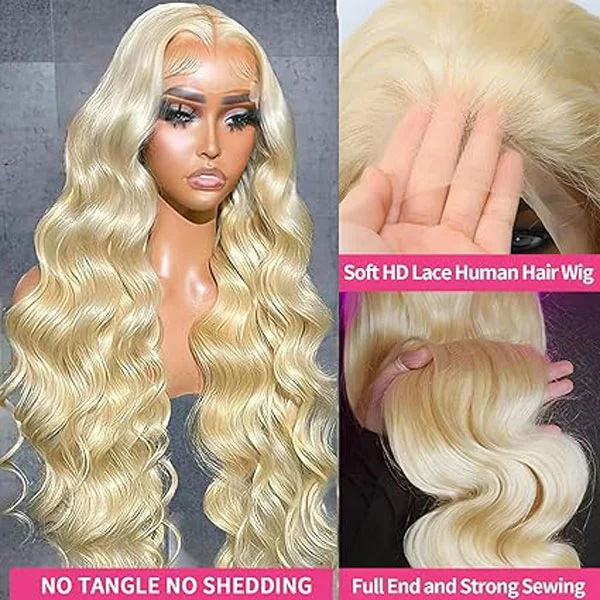 Blonde 613 Body Wave 13X4 Lace Front Wig Human Hair Wigs