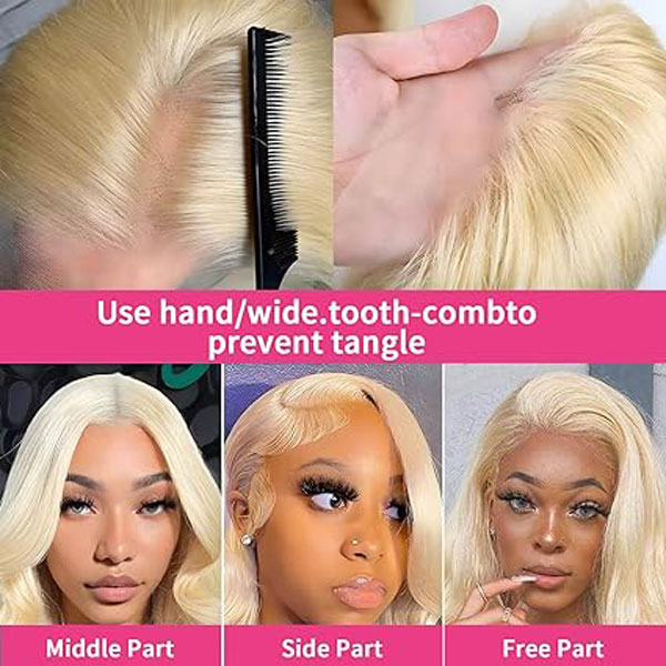 Blonde 613 Body Wave 13X4 Lace Front Wig Human Hair Wigs