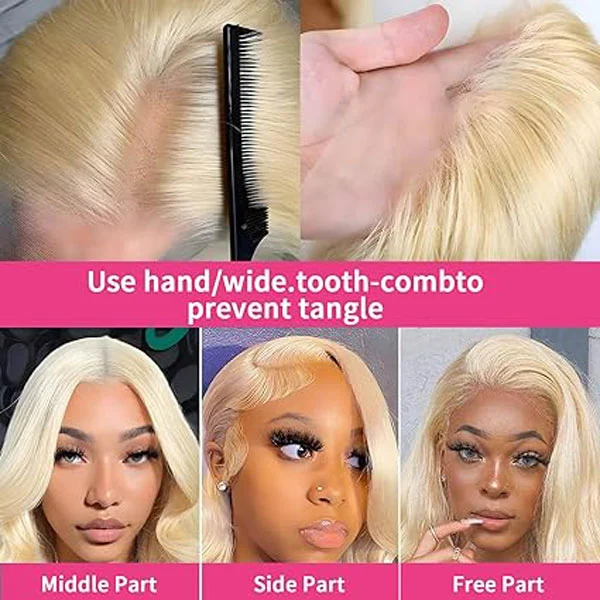 Blonde 613 Body Wave 13X4 Lace Front Wig Human Hair Wigs