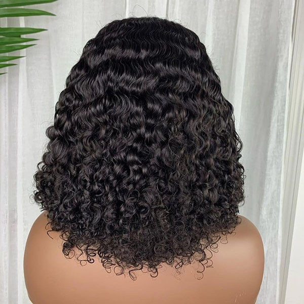 HD Water Curly 5x5  Lace Closure Bob Wig