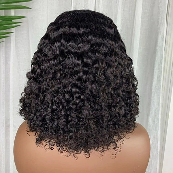 HD Water Curly 5x5  Lace Closure Bob Wig
