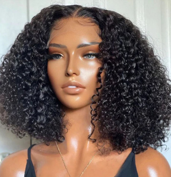 HD Water Curly 5x5  Lace Closure Bob Wig