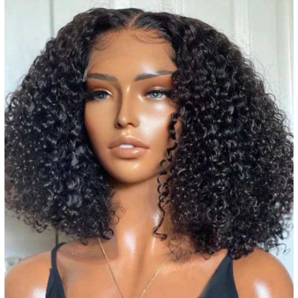 HD Water Curly 5x5  Lace Closure Bob Wig