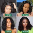 HD Water Curly 5x5  Lace Closure Bob Wig