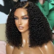 HD 5x5 Kinky Curly Lace Glueless Closure Bob Wig