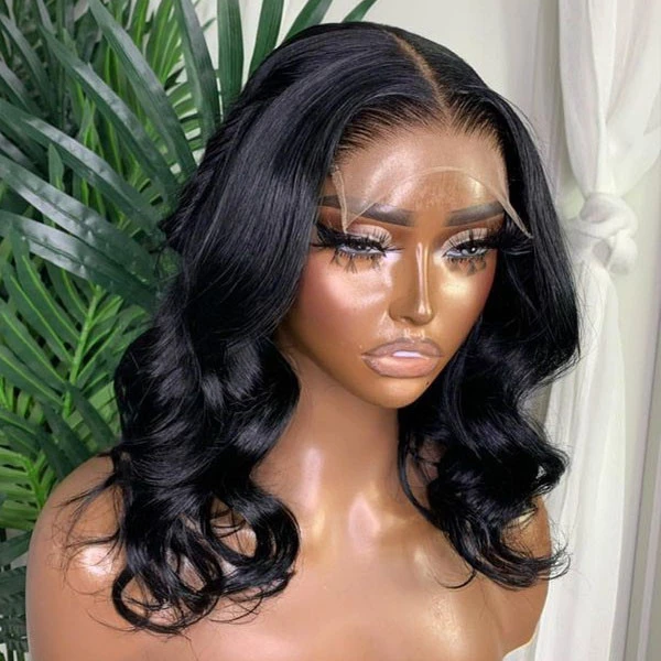 Real HD 5x5 Body Wave Bob Lace Glueless Closure Wig