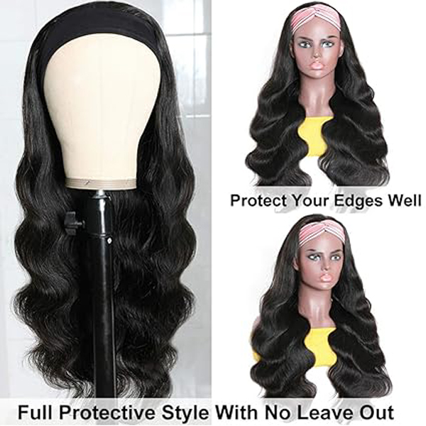 Body Wave Headband Wig Human Hair Wigs 
