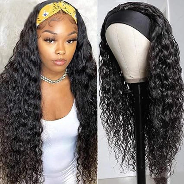 Water Wave Headband Wig Human Hair Wigs