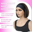 1B/30 Headband Wigs Human Hair Straight Bob Wigs 