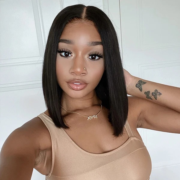 13x4 Real HD Straight Bob Wig Human Hair Wig