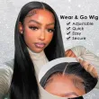 7x5 HD Glueless 100% Human Hair  Straight Lace Closure Wig