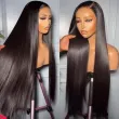7x5 HD Glueless 100% Human Hair  Straight Lace Closure Wig