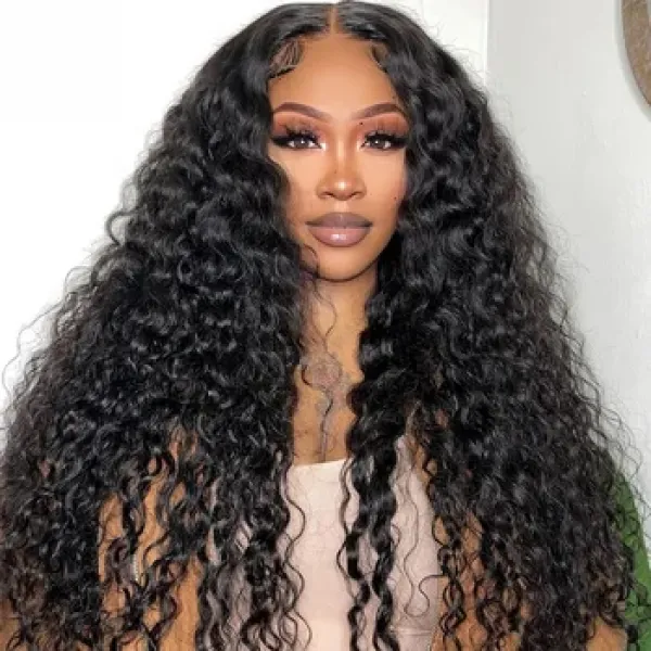 Kinky Curly Real HD 7x5 Glueless Human Hair Wigs Lace Closure Wigs