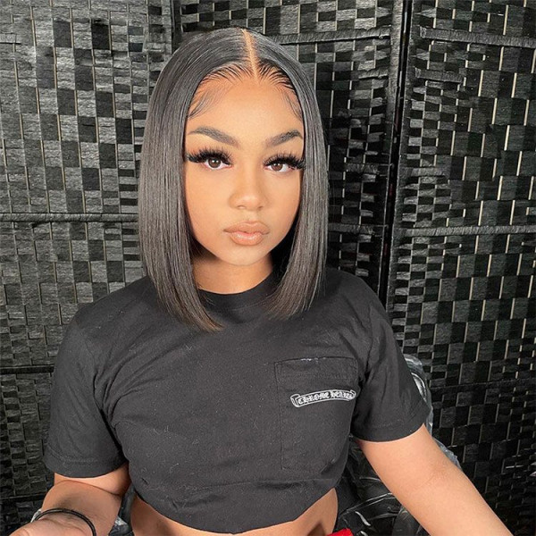 13x6 Straight HD Lace Frontal BOB Wigs Human Hair Wigs