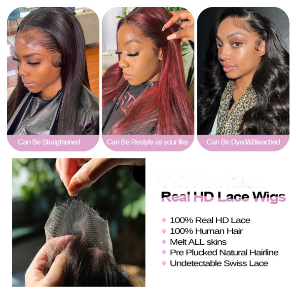 13x6 Straight HD Lace Frontal BOB Wigs Human Hair Wigs